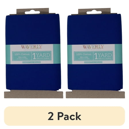 (2 pack) Waverly Inspirations 1 Yard Cut 100% Cotton Solids Fabric, Twilight, 44" Wide for Quilting & Sewing
