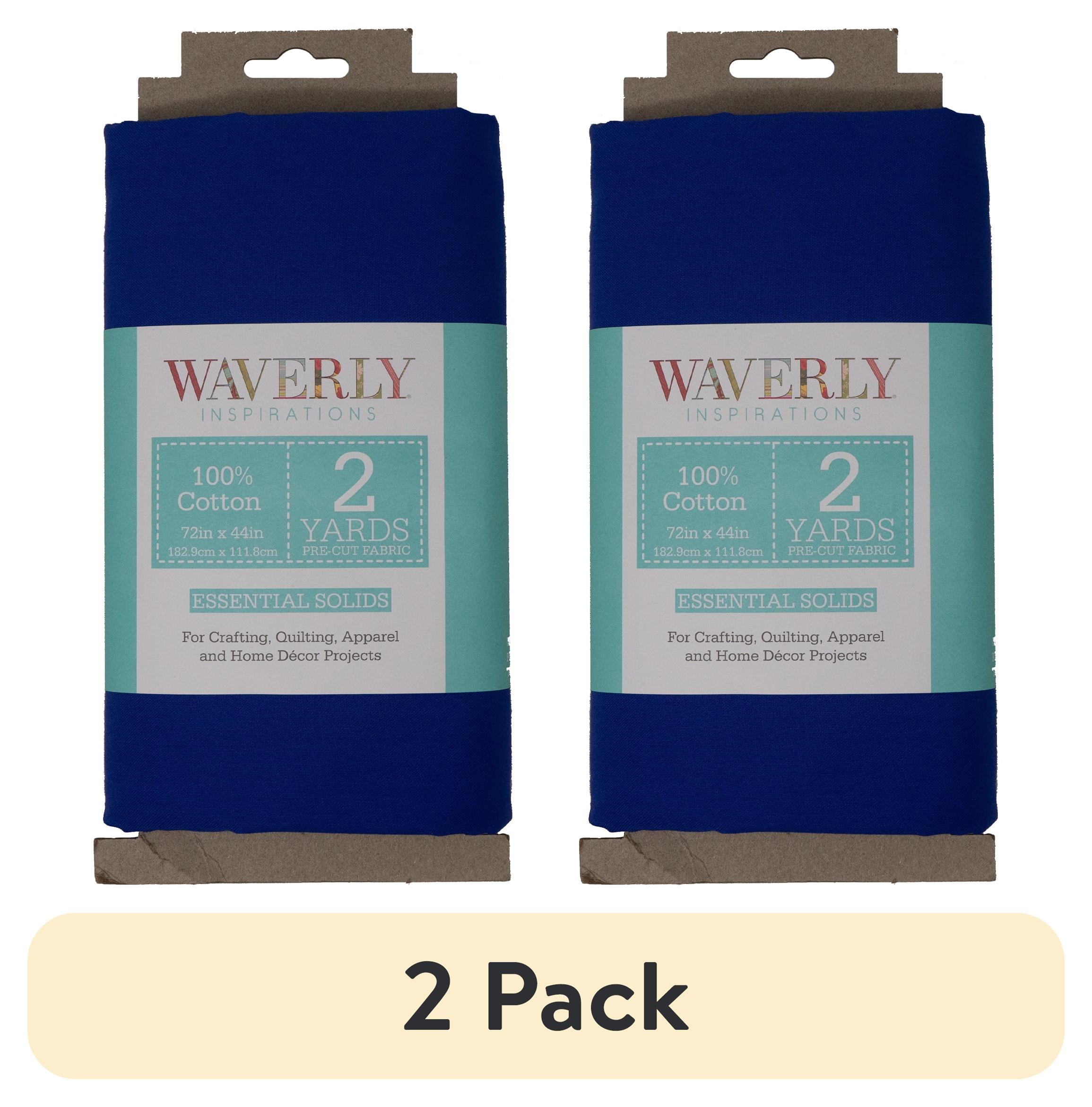 (2 pack) Waverly Inspirations 2 Yard Cut 100% Cotton Solids Fabric, Twilight, 44" Wide for Quilting & Sewing