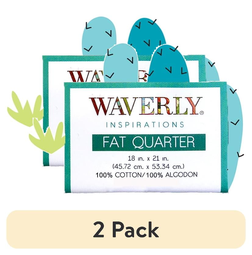 (2 pack) Waverly Inspirations 21"X0.5 yard 100% Cotton Cactus Teal Sewing & Craft Fabric
