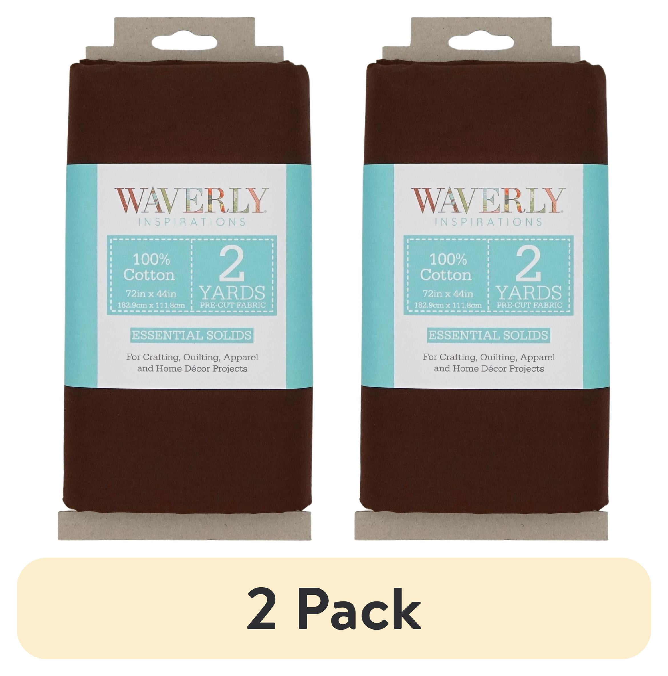 (2 pack) Waverly Inspirations 2 Yard Cut 100% Cotton Solid Fabric, Truffle, 44" Wide for Quilting & Sewing