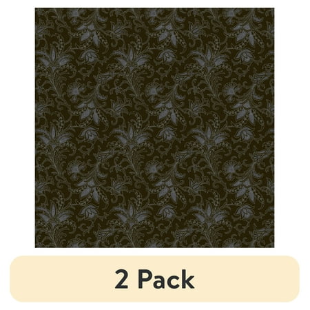 (2 pack) Waverly Inspirations 1 Yard 100% Cotton Camile's Vintage, Black, 44" Wide for Quilting & Sewing