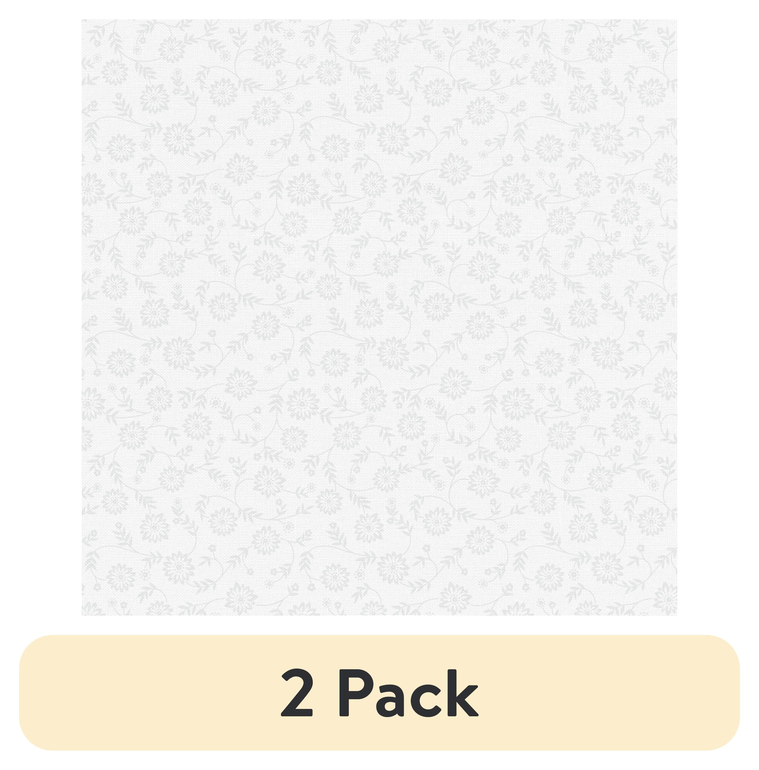 (2 pack) Waverly Inspirations 1 Yard 100% Cotton Ellen's Floral, White, 44" Wide for Quilting & Sewing