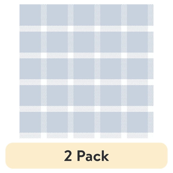 (2 pack) Waverly Inspirations 1 Yard Cut 100% Cotton Prints Fabric Picnic Plaid Rev Silver 44\" Wide for Quilting & Sewing