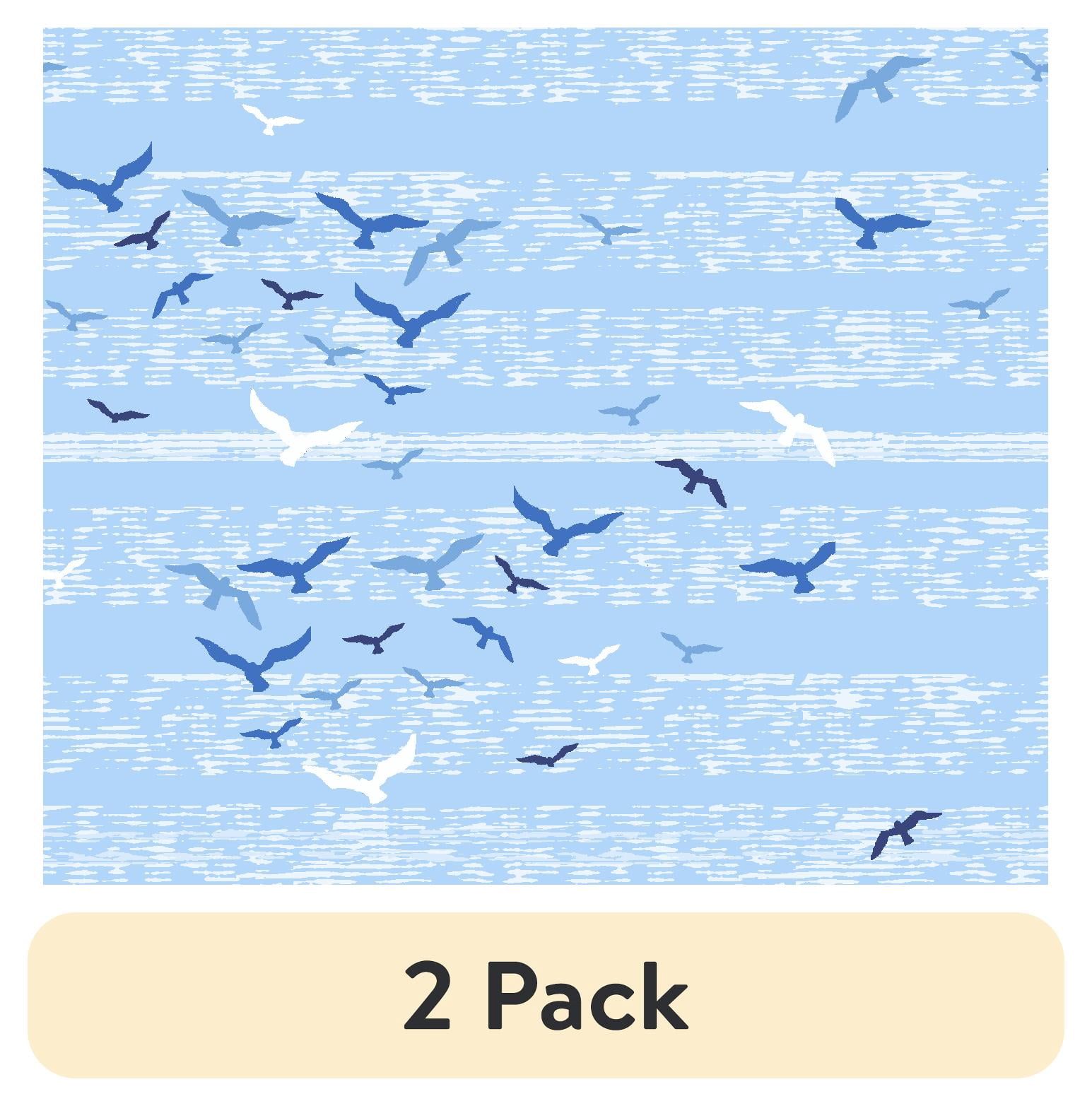 (2 pack) Waverly Inspirations 1 Yard Cut 100% Cotton Prints Fabric Seagulls Flying Multi 44" Wide for Quilting & Sewing