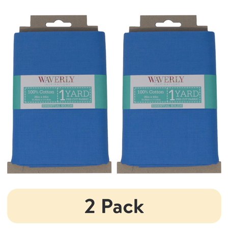 (2 pack) Waverly Inspirations 1 Yard Cut 100% Cotton Solid Fabric Solid Provence Blue 44" Wide for Quilting & Sewing