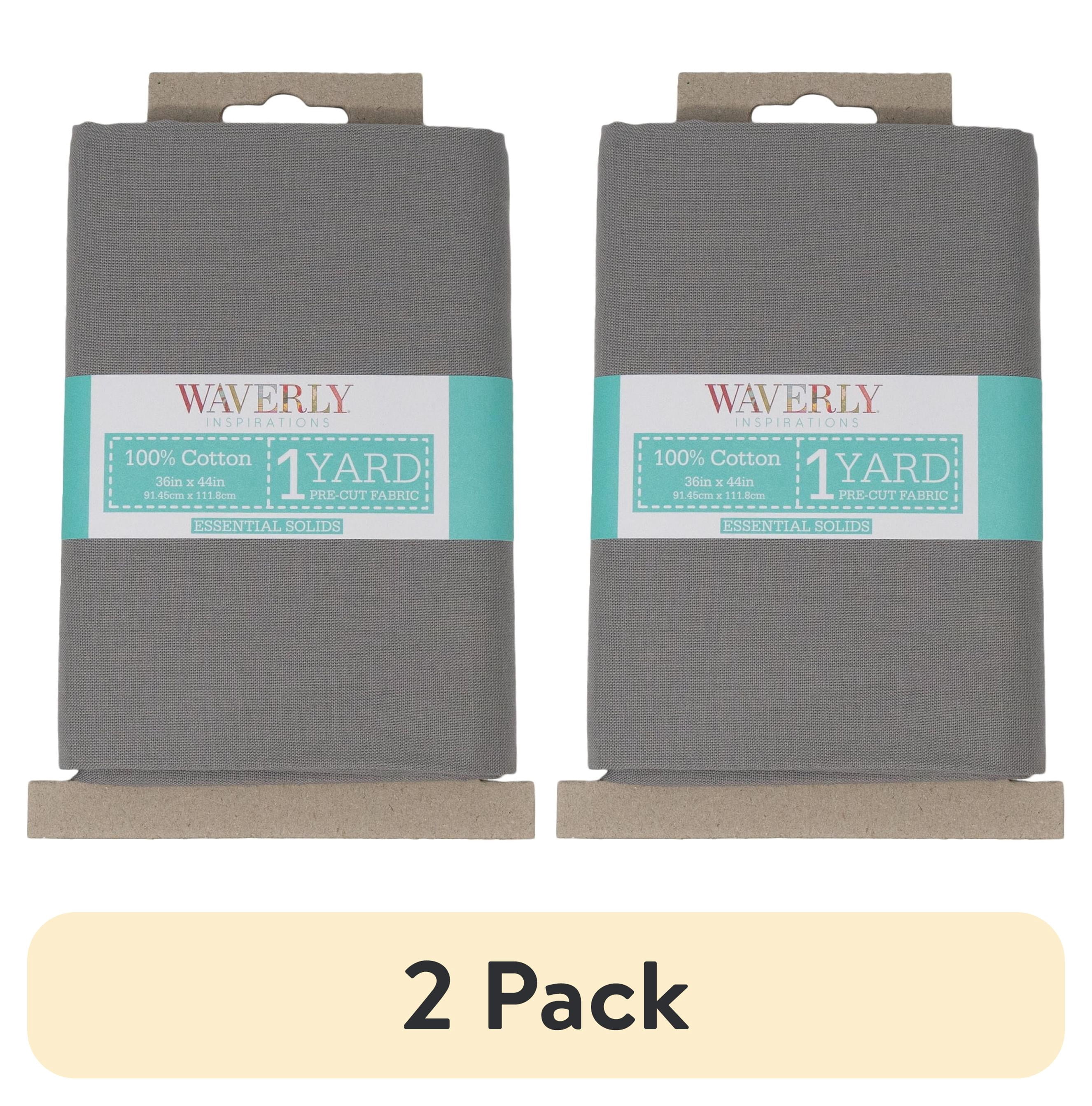 (2 pack) Waverly Inspirations 1 Yard Cut 100% Cotton Solids Fabric Steel 44" Wide for Quilting & Sewing