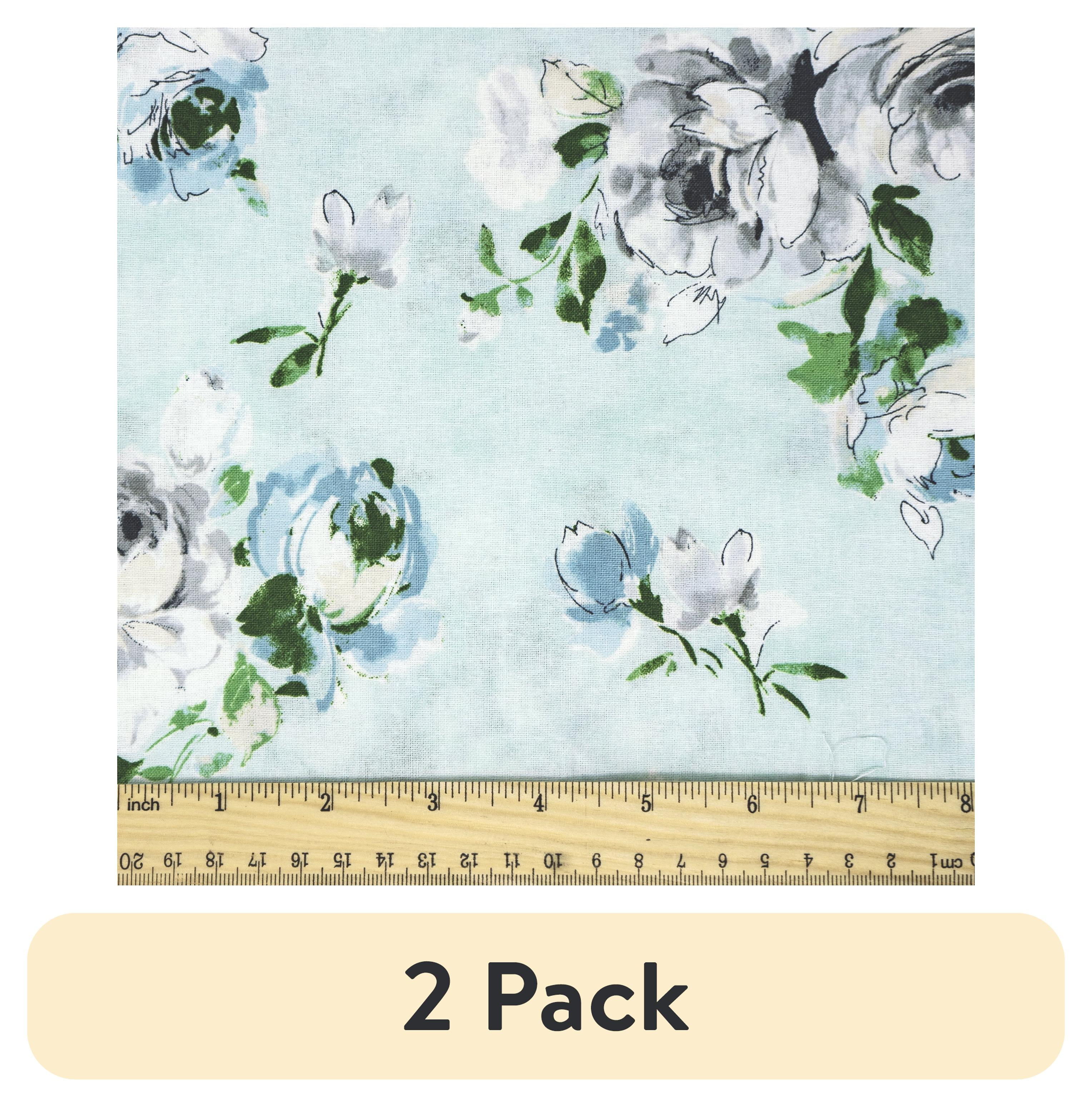 (2 pack) Waverly Inspirations 1 Yard Cut 100% Cotton Prints Fabric Catalina Rose 44" Wide for Quilting & Sewing