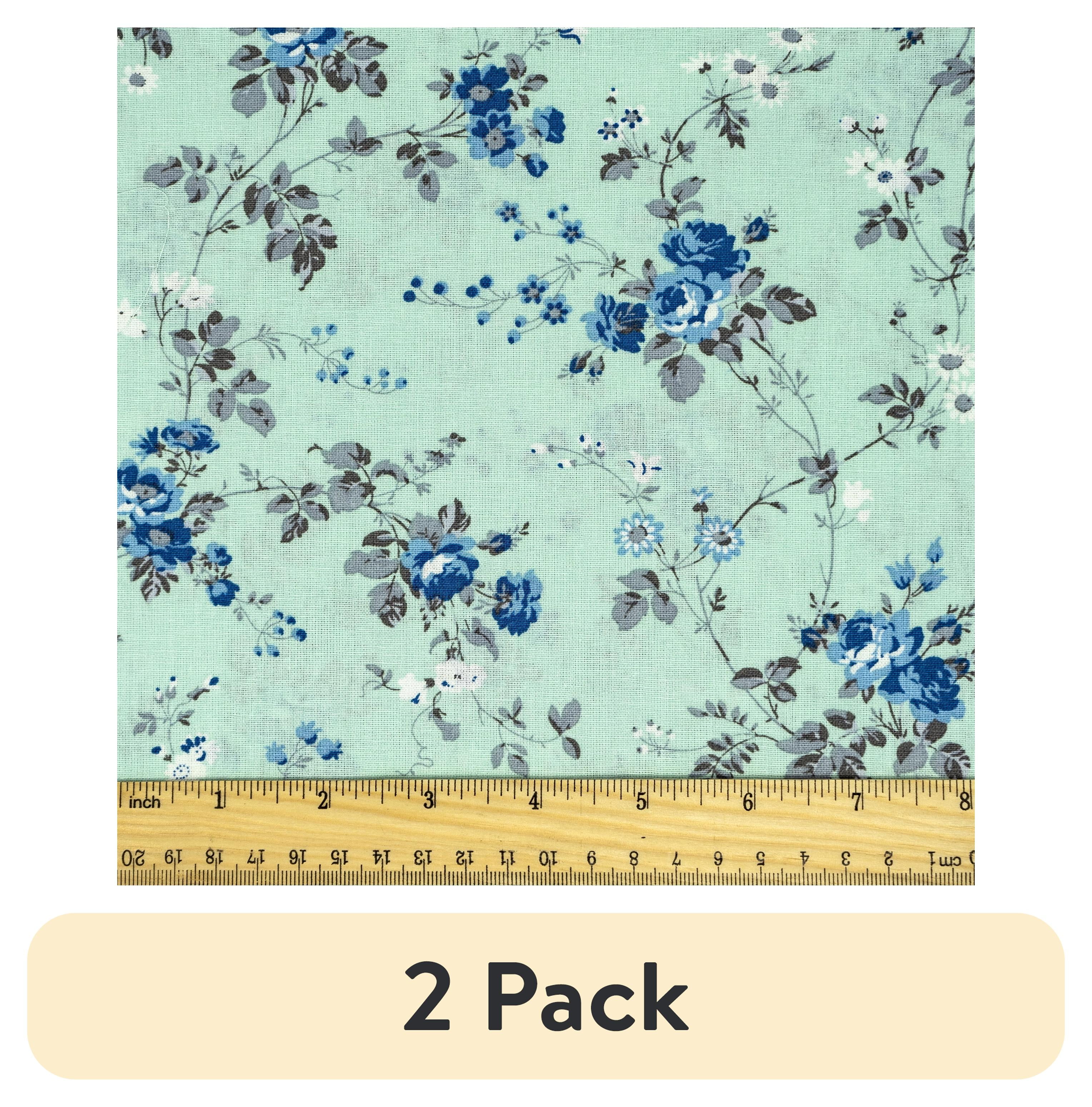 (2 pack) Waverly Inspirations 1 Yard Cut 100% Cotton Prints Fabric Charlotte Vine 44" Wide for Quilting & Sewing