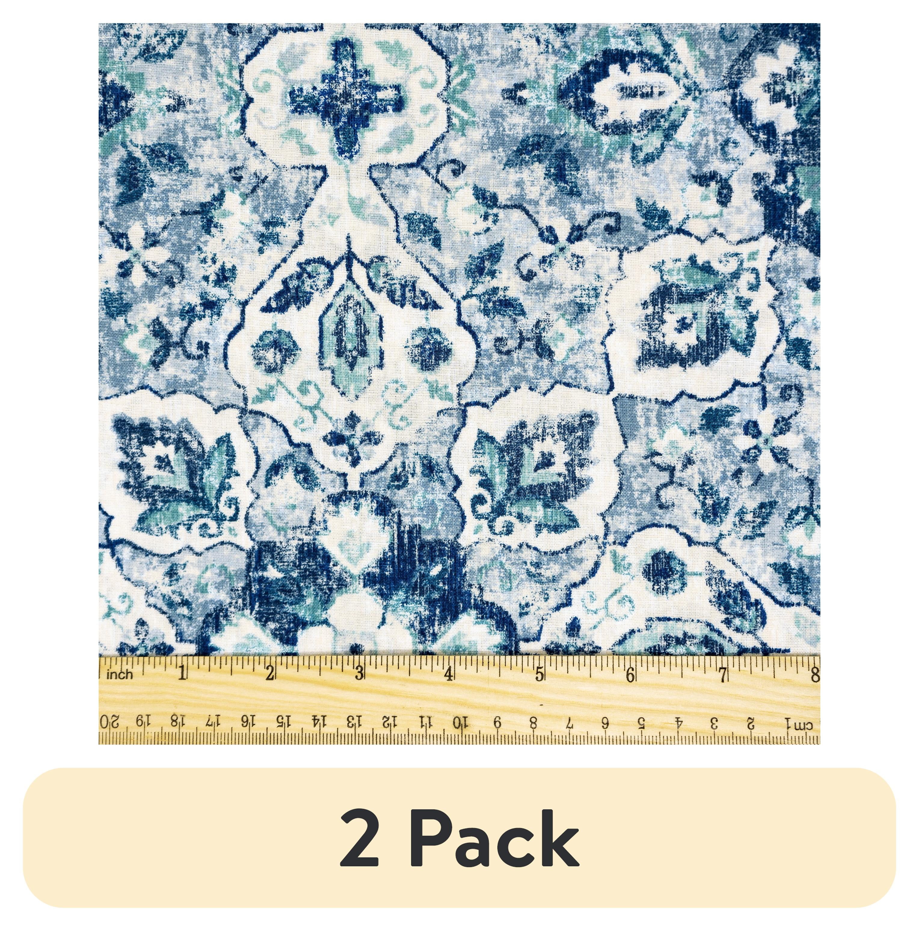 (2 pack) Waverly Inspirations 1 Yard Cut 100% Cotton Prints Fabric Magic Carpet 44" Wide for Quilting & Sewing