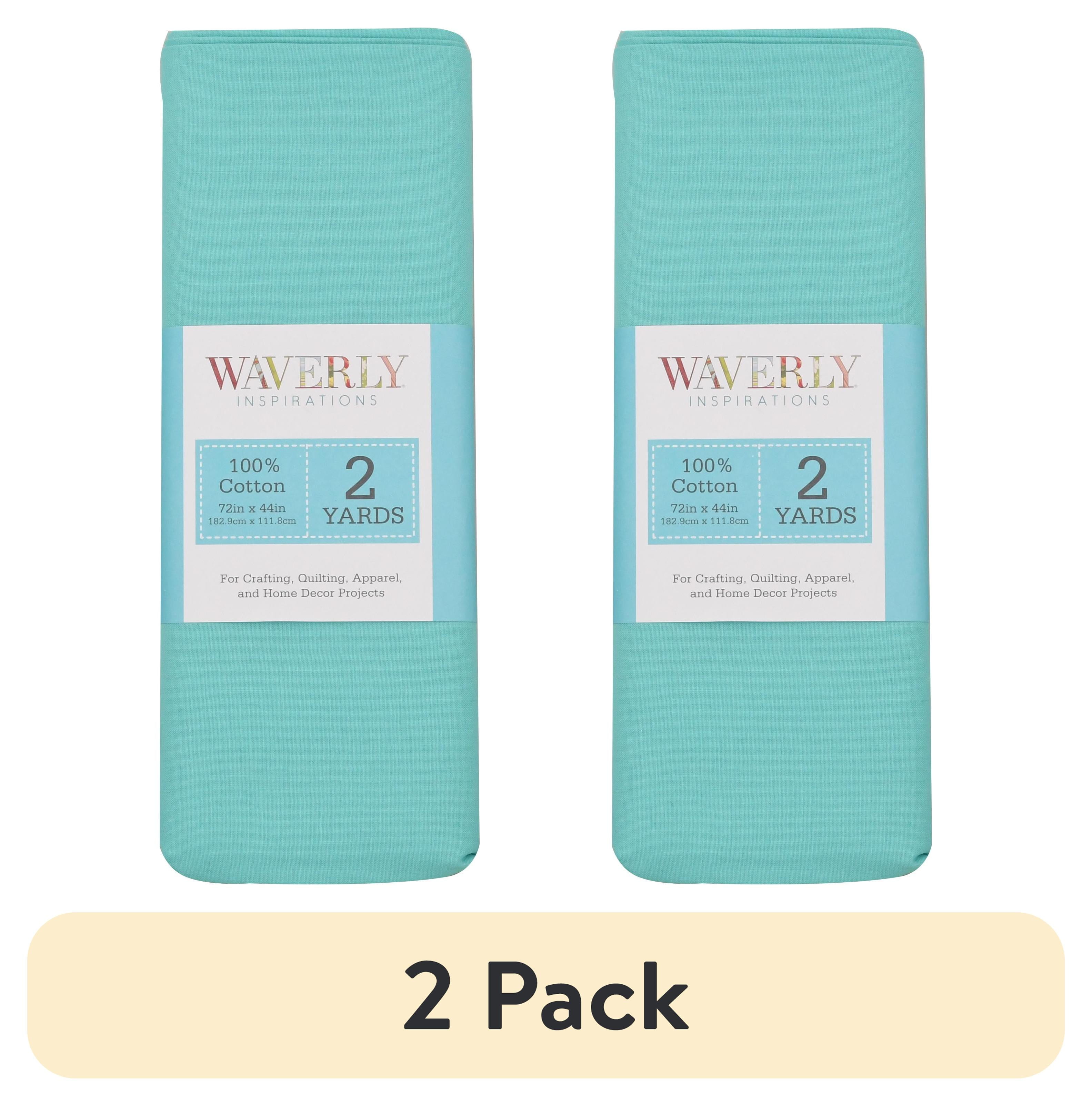 (2 pack) Waverly Inspirations 2 Yard Cut 100% Cotton Solid Fabric Grotto, 44" Wide for Quilting & Sewing
