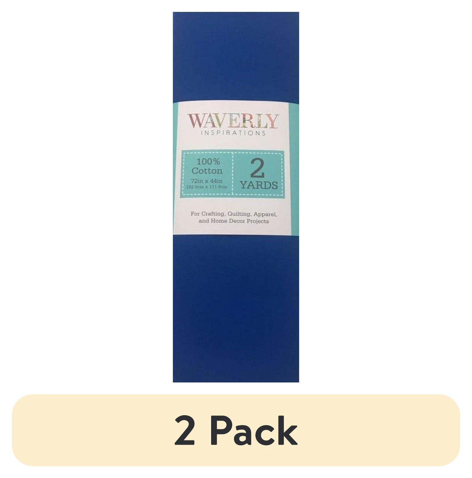 (2 pack) Waverly Inspirations 2 Yard Cut 100% Cotton Solid Fabric Lapis, 44" Wide for Quilting & Sewing