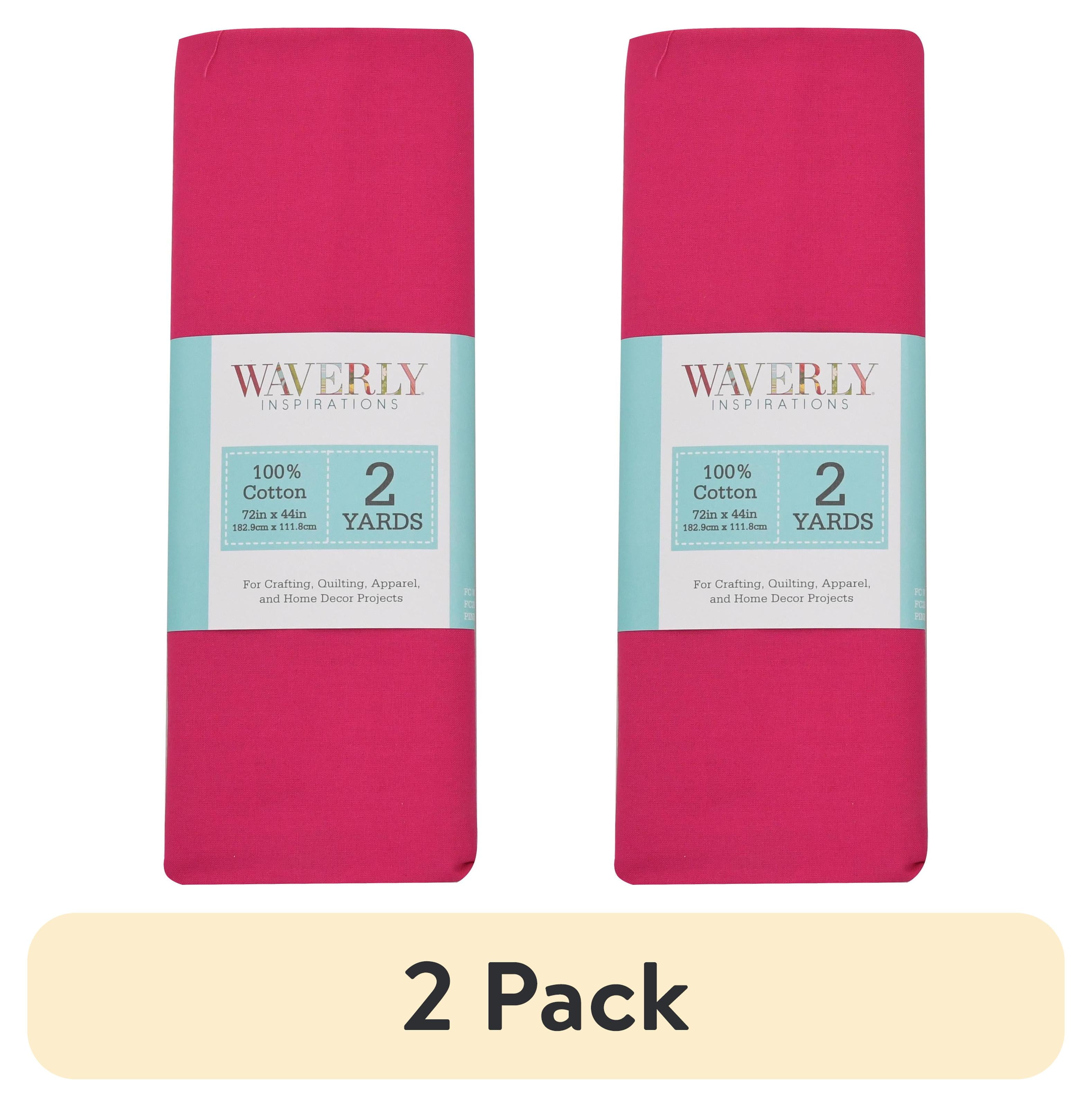 (2 pack) Waverly Inspirations 2 Yard Cut 100% Cotton Solid Fabric Solid Magenta, 44" Wide for Quilting & Sewing