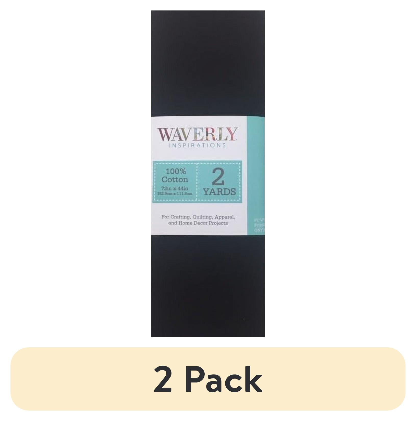 (2 pack) Waverly Inspirations 2 Yard Cut 100% Cotton Solid Fabric Solid Onyx, 44" Wide for Quilting & Sewing