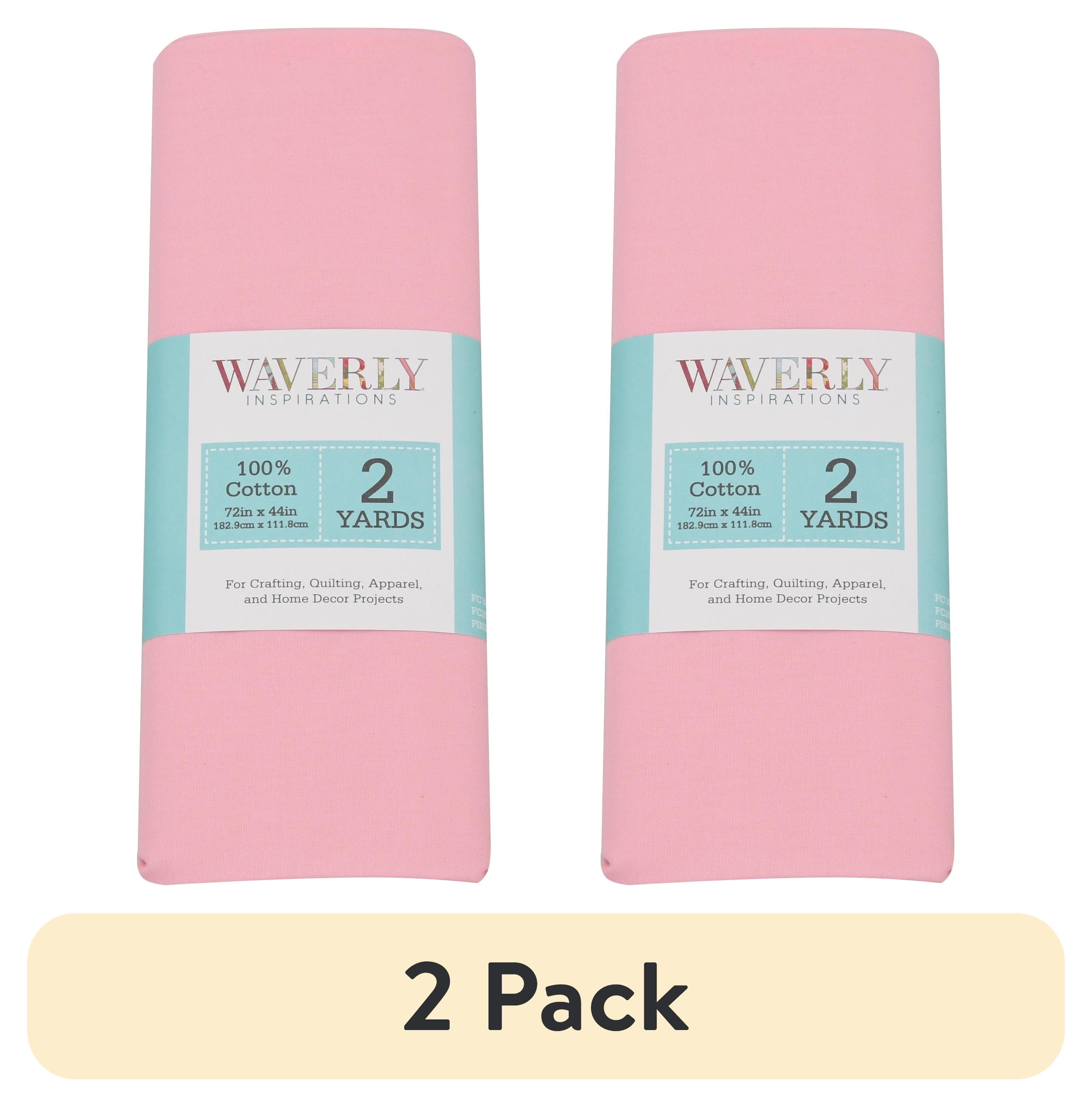 (2 pack) Waverly Inspirations 44" x 2 yards 100% Cotton Sewing & Craft Fabric, Pink