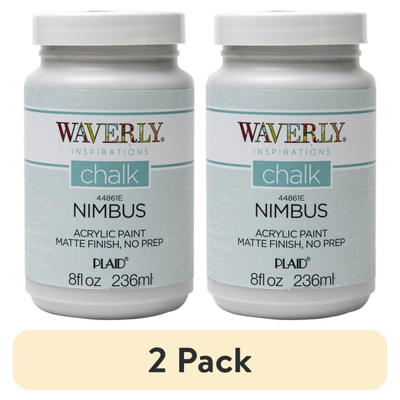 (2 pack) Waverly Inspirations Chalk Paint, Ultra Matte, Nimbus, 8 fl oz