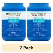 2 pack Waverly Inspirations Chalk Paint, Ultra Matte, Ocean, 8 fl oz