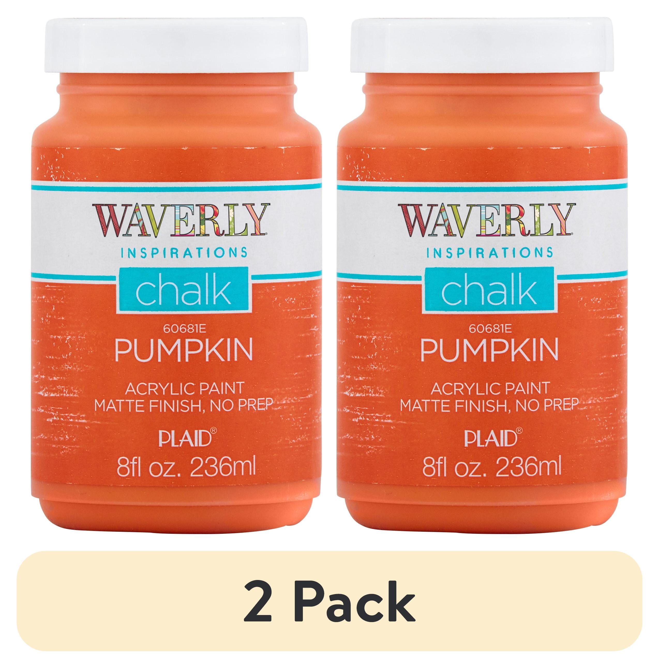 (2 pack) Waverly Inspirations Chalk Paint, Ultra Matte, Pumpkin, 8 fl oz