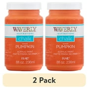 2 pack Waverly Inspirations Chalk Paint, Ultra Matte, Pumpkin, 8 fl oz