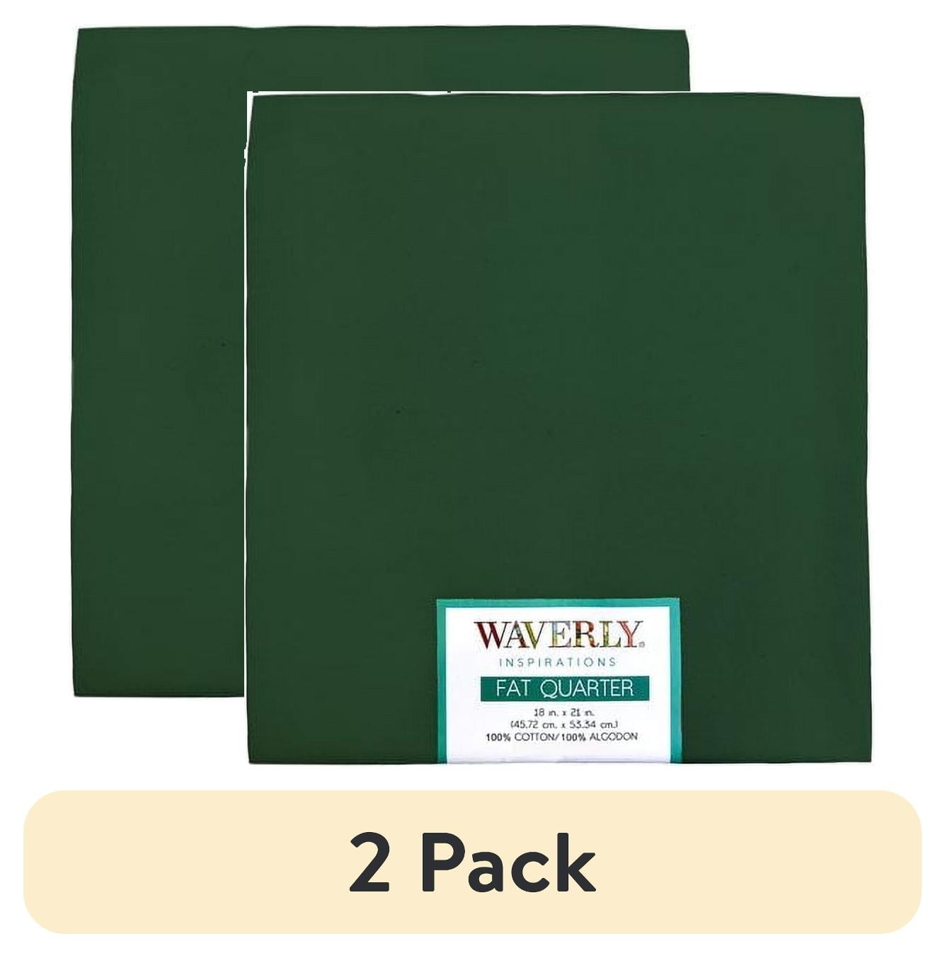 (2 pack) Waverly Inspirations Fat Quarter Precut 100% Cotton Prints Fabric Evergreen 18 in x 21 in for Quilting & Sewing