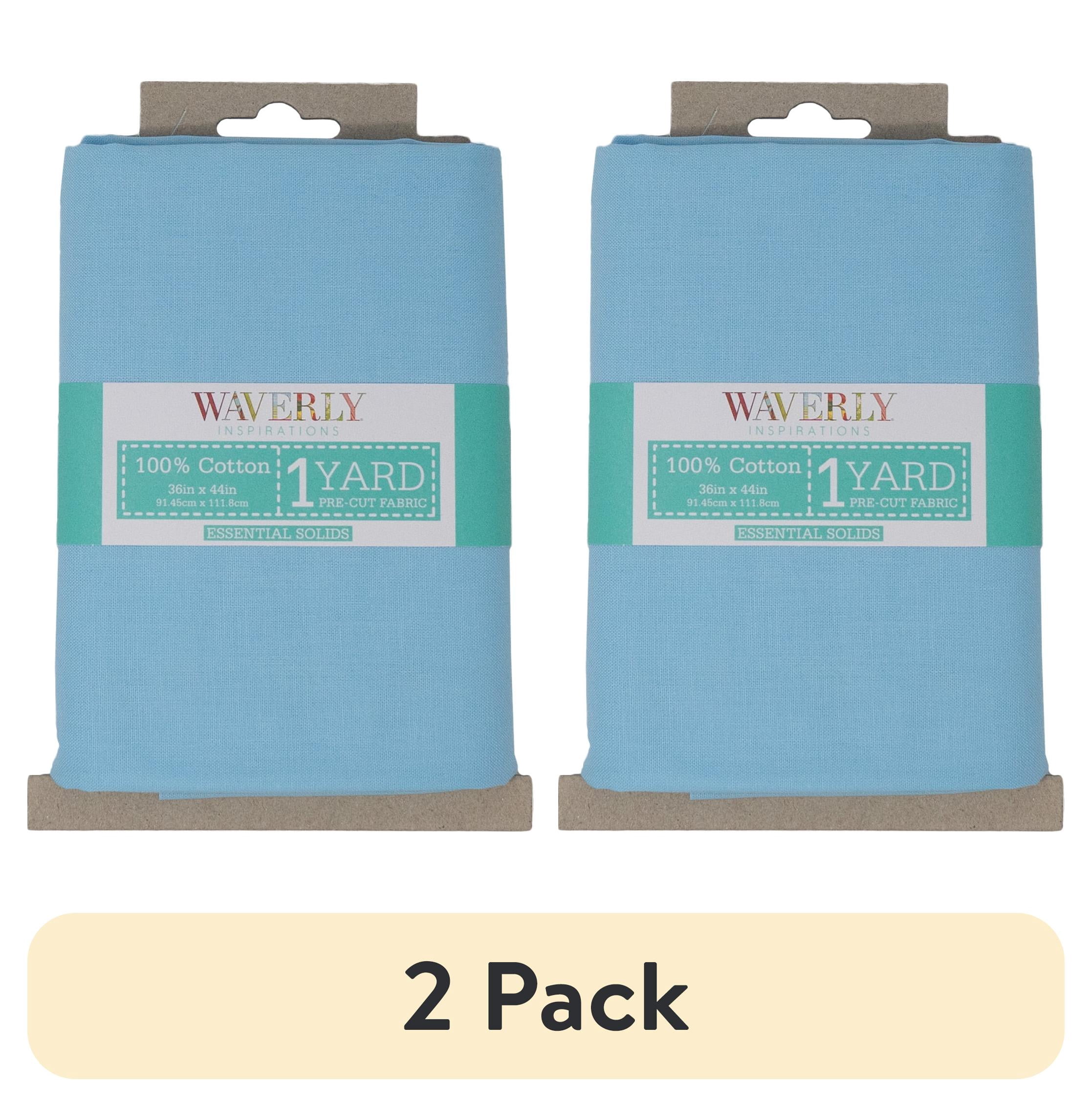 (2 pack) Waverly Inspirations By the Yard 100% Cotton Prints Fabric Powder Blue 18 in x 21 in for Quilting & Sewing