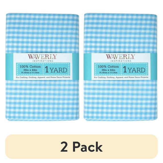 (2 pack) Waverly Inspirations Precut Gingham Fabric, by the yard