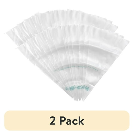 (2 pack) Way To Celebrate 12 Count Clear Disposable Decorating Bags, 12 inch