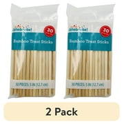 (2 pack) 5" Bamboo Treat Sticks, 30 Count, by Way To Celebrate