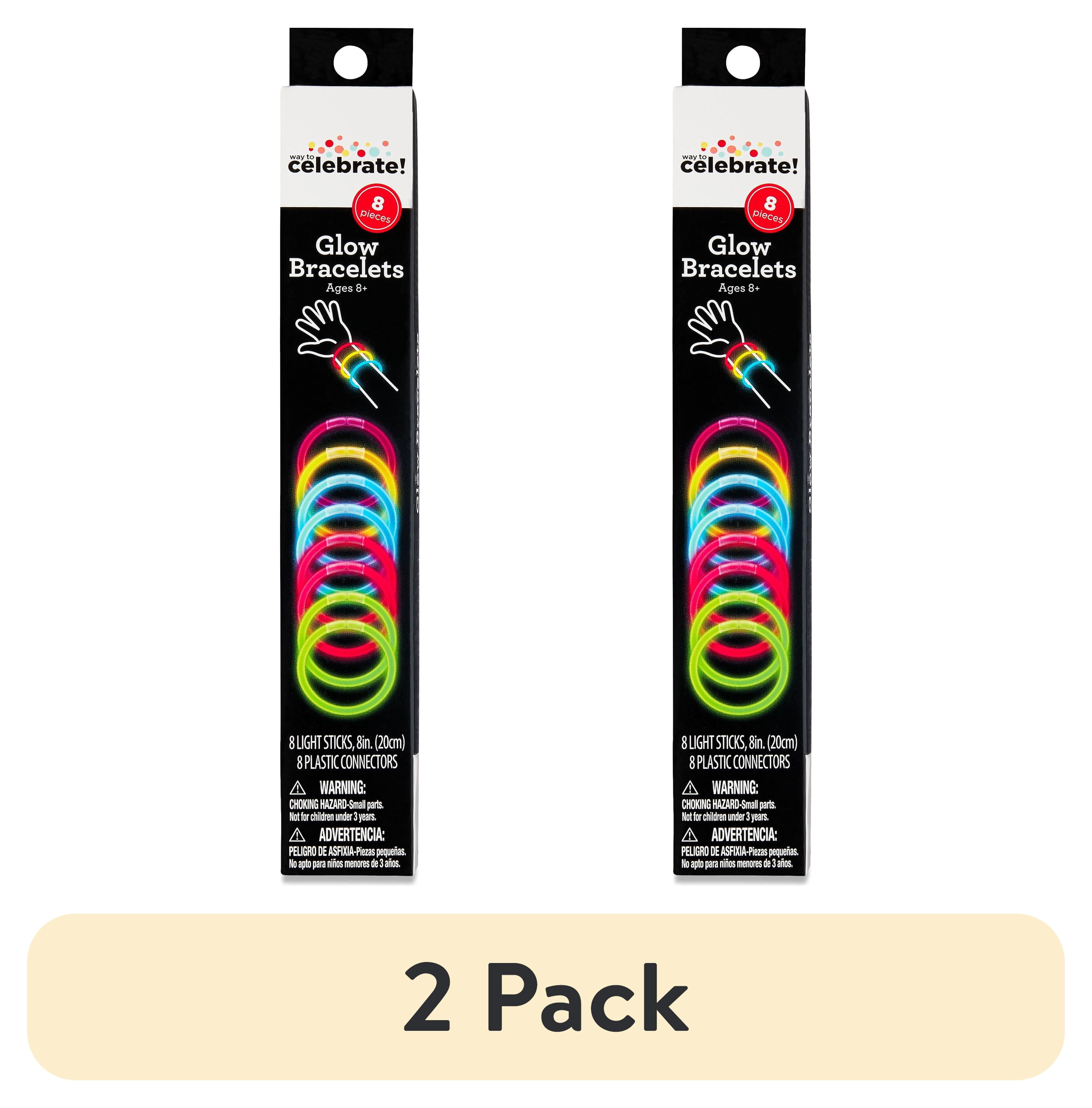 Lot 60 Bracelets Phosphorescents Multicolores – 6 Paquets De 10 – Fête