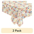 thumbnail image 1 of (2 pack) Way to Celebrate! Retro Daisy Foil Party Tablecloth, 84 x 54in, 1 of 11