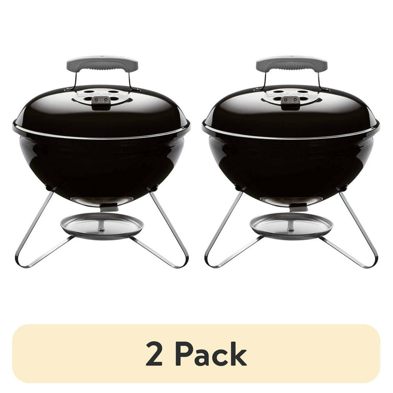 2 pack) Weber 14 in. Smokey Joe Charcoal Grill Black - Walmart.com