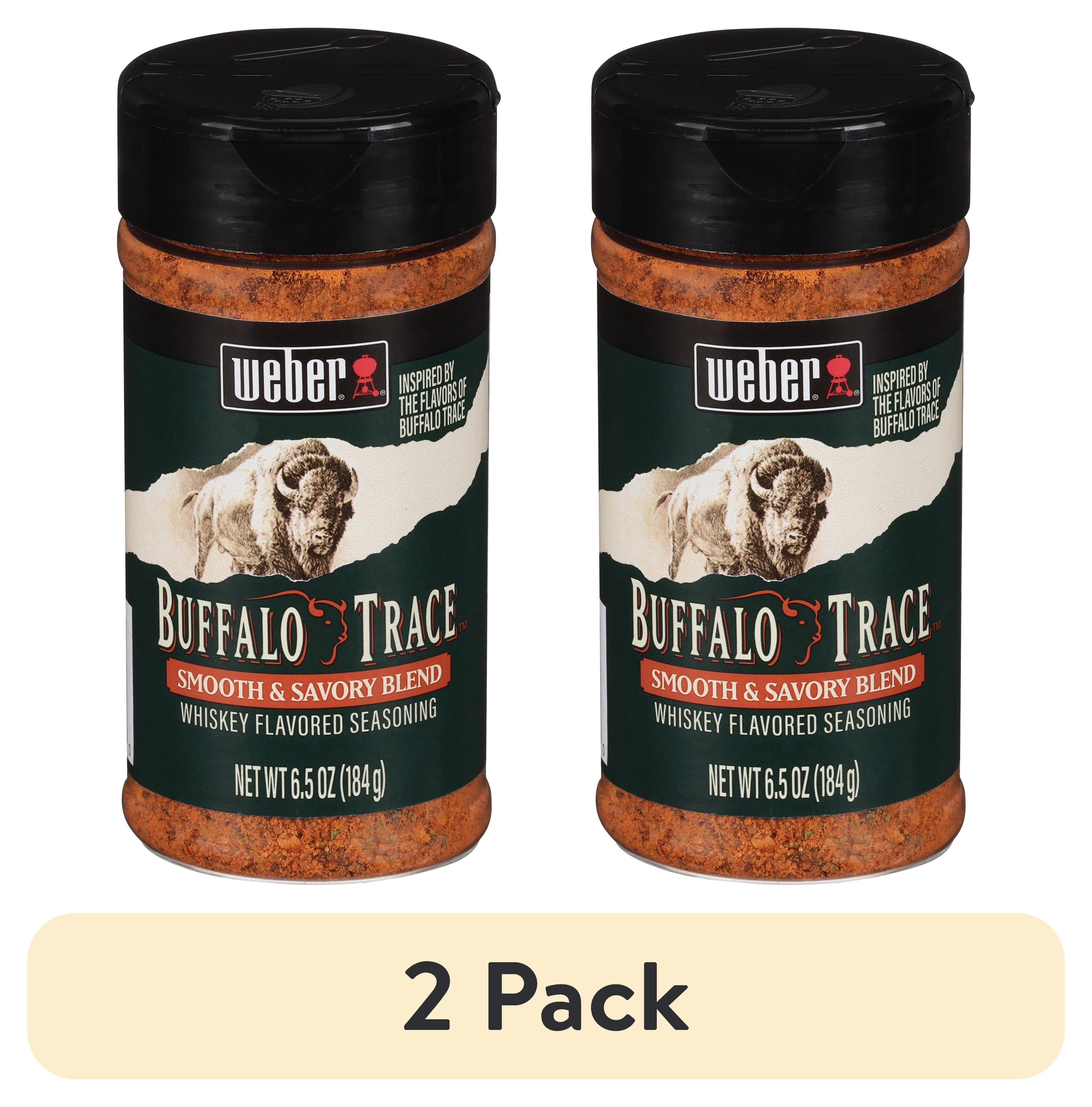 (2 pack) Weber Buffalo Trace Smooth & Savory Blend Whiskey Flavored Seasoning, 6.5 oz