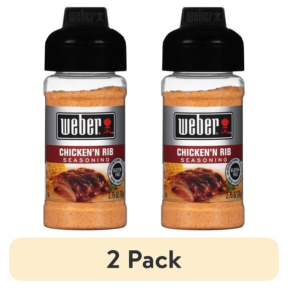 (2 pack) Weber® Chicken'n Rib Seasoning 2.75 oz. Shaker