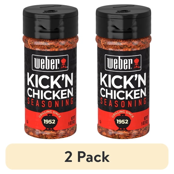 (2 pack) Weber Kick'n Chicken Seasoning, Gluten Free, 5 oz
