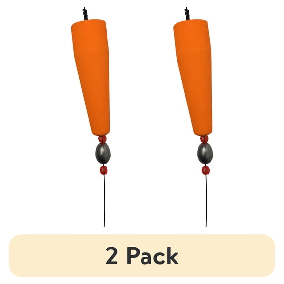 (2 pack) Comal Weighted Popping Float Leader, Orange