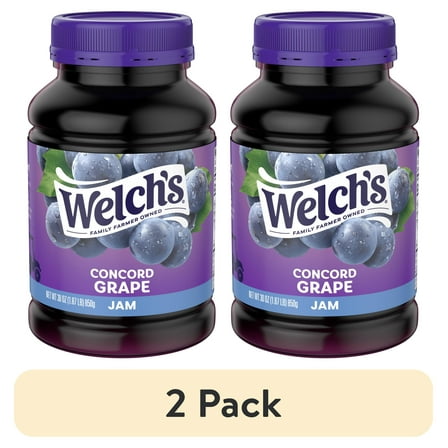 (2 pack) Welch's Concord Grape Jam, 30 oz Jar