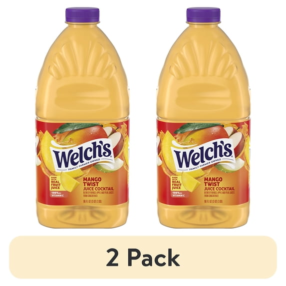 (2 pack) Welch's Mango Twist Juice Cocktail, 96 fl oz Bottle