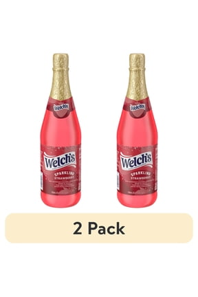 (2 pack) Welch's Non-Alcoholic Sparkling Strawberry Juice Cocktail, 25.4 fl oz Bottle