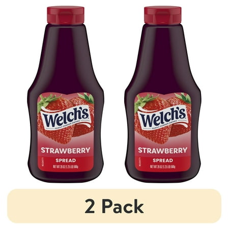 (2 pack) Welch's Strawberry Spread, 20 oz Squeeze Bottle