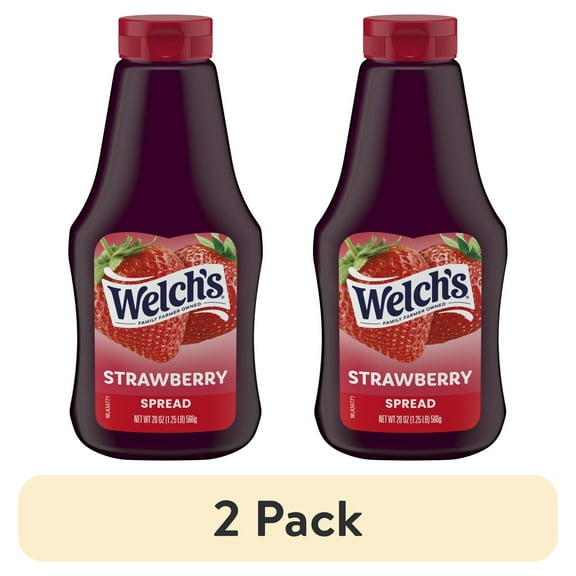 (2 pack) Welch's Strawberry Spread, 20 oz Squeeze Bottle