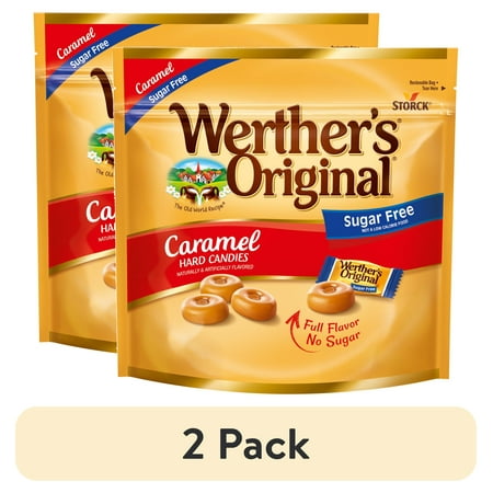 (2 pack) Werther's Original Hard Sugar Free Caramel Candy, 7.7 oz