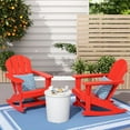 thumbnail image 1 of (2 pack) WestinTrends Malibu Outdoor Patio Porch Rocking Adirondack Chair, Red, 1 of 14