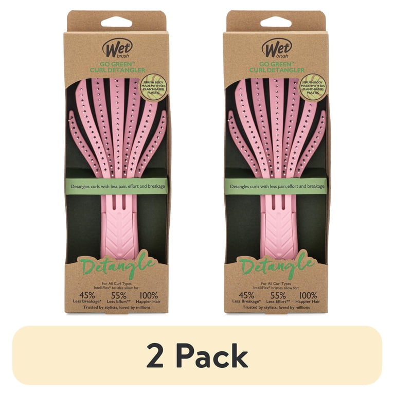 2 pack) Wet Brush Go Green Curl Hair Brush Detangler, Soft  display picture 1
