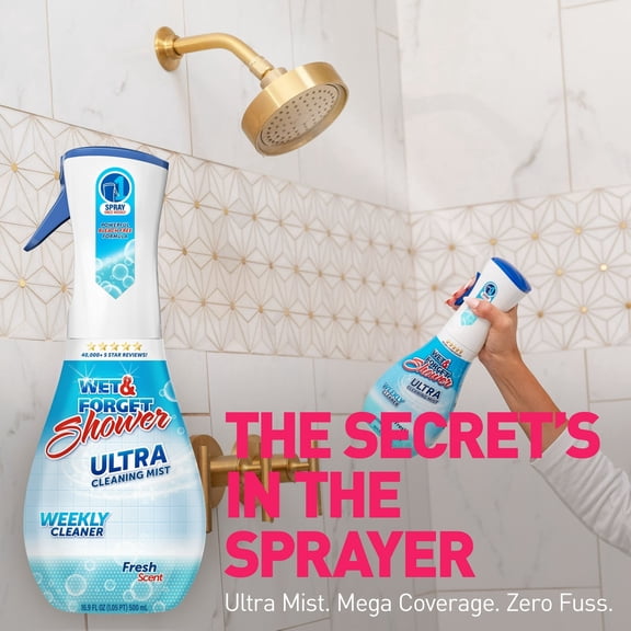 2 pack Wet & Forget Shower Ultra Cleaning Mist, Fresh Scent, 16.9 fl oz