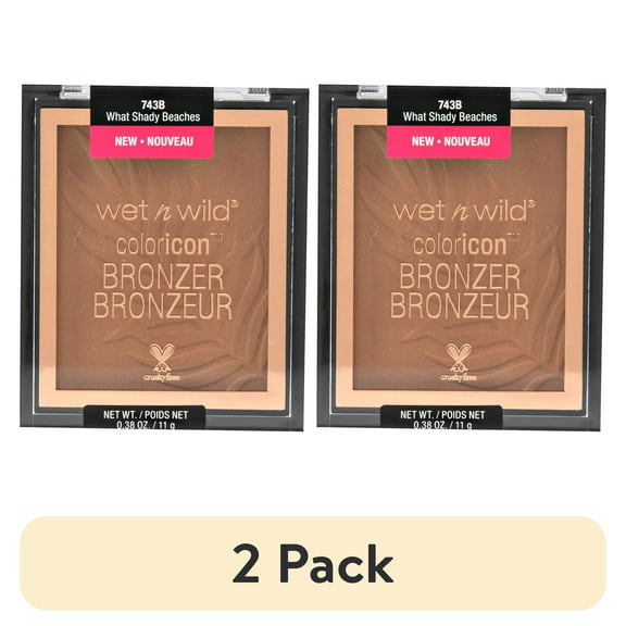 (2 pack) Wet n Wild Color Icon Bronzer, Bronzing Makeup, What Shady Beaches - For All Ages