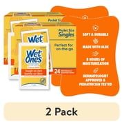 2 pack Wet Ones Antibacterial Hand Wipes, Tropical Splash Citrus Scent, 24 Ct Individually Wrapped Wipes