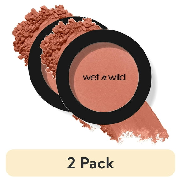 (2 pack) Wet n Wild Color Icon Blush Makeup, Mellow Wine, 0.21 oz, Infused with Jojoba Oil, Cruelty-Free
