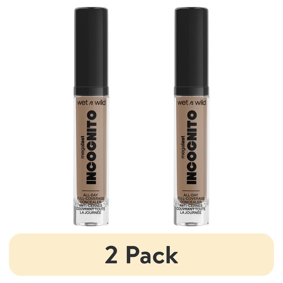 (2 pack) Wet n Wild Mega Last Incognito All-Day Full Coverage Concealer Makeup - Tan