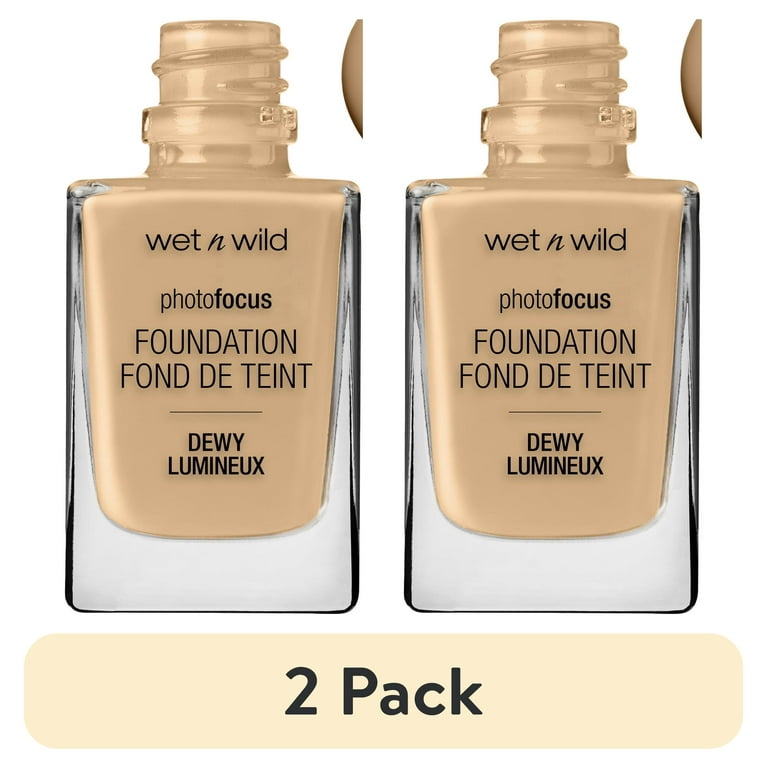 2 pack) Wet n Wild Photo Focus Dewy Liquid Foundation Makeup