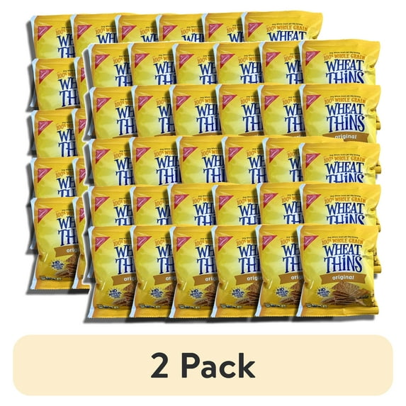 (2 pack) Wheat Thins Whole Grain Cracker Wheat Thins 1.75 Oz, 30 Pack
