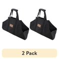 thumbnail image 1 of (2 pack) White Duck Heavy Duty Firewood Log Carrier Bag Canvas Waxed Wood Boat Bag Firewood Holder for Fireplaces Camping, 1 of 7